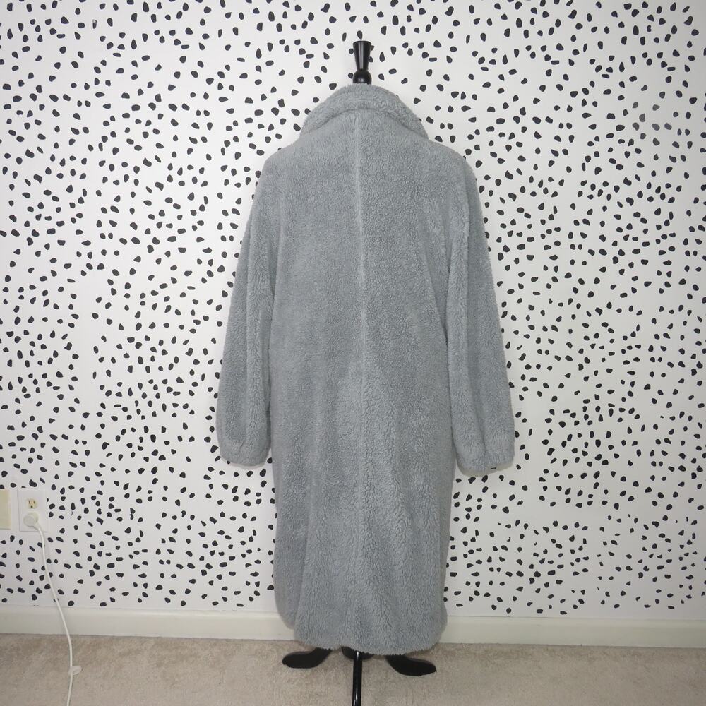 Free People Blue Tessa Teddy Sherpa Oversized Longline Coat - Picture 8 of 12